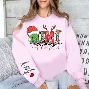 Family Best Gifts For Christmas, Mimi Claus Sweatshirt, Custom Grandma Claus Christmas - Personalized Sweatshirt - Family Gift