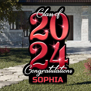 Class Of 2024 Congratulations, Custom Name, Personalized Lawn Sign, Yard Sign, Gift For Graduation