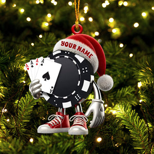 Poker Casino Christmas Ornament, Personalized Ornament