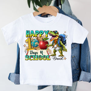 Happy First Day Of School, Custom Appearance And Name - Personalized Kid T-Shirt - Gift For Family, Gift For Kids