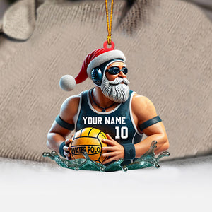 Cool Santa Basketball Home Decor Christmas Ornament, Personalized Ornament