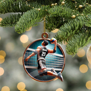 Custom Name and Number Handball Ornament, Christmas Gift for Handball Lover