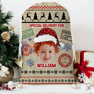 Special Delivery For Cute Kid Personalized Christmas String Bag