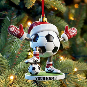 Football Ball Christmas Ornament, Personalized Ornament