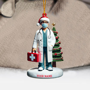 Healthcare Staff Christmas Ornament, Personalized Ornament