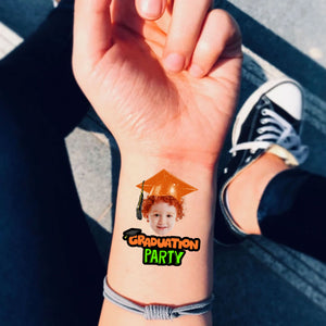Graduation Party Tattoo Gift, Custom Temporary Tattoo, Personalized Tattoo, Fake Tattoo