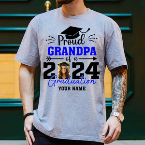 Proud Of A 2024 Graduation Custom Photo And Text - Gift For Graduation - Personalized T-Shirt