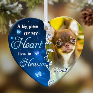 The Hardest Goodbye  - Personalized Heart Ceramic Ornament - Gift For Pet Lover