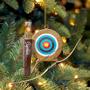 Bow And Arrow Ornament, Personalized Ornament