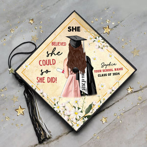 Graduation Custom Appearance And Texts Grad Cap Topper - Personalized Customized Graduation Cap, Graduation Gift