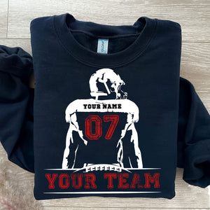 That's My Football Custom Name Number Shirt, Gift for Football Lover - Personalized T-Shirt