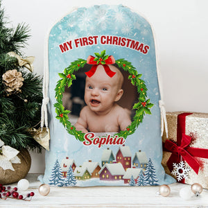 My First Christmas Personalized Christmas String Bag