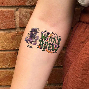 Witch's Brew, Custom Text Temporary Tattoo, Personalized Tattoo, Fake Tattoo