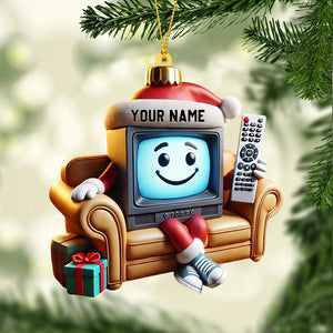 Television Home Decor Christmas Ornament, Personalized Ornament