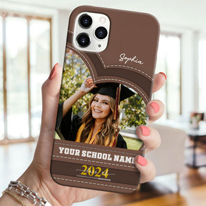 Congratulation Graduated, Custom Photo And Texts Graduation Phone Case - Personalized Phone Case, Graduation Gift