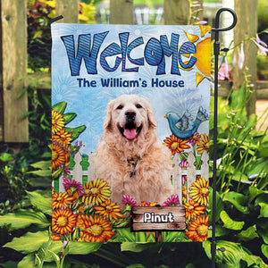 Welcome Human House With Pet - Custom Pet Photo Flag - Gift For Pet Lovers