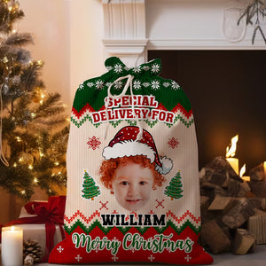 Special Delivery For Kid Personalized Christmas String Bag