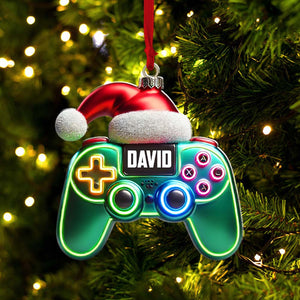 Christmas Gamer Ornament, Personalized Ornament