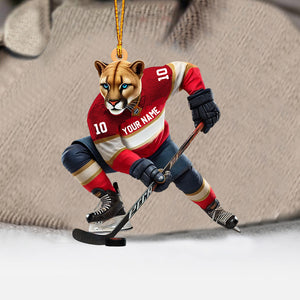 Florida Panthers Orn Hockey Christmas Ornament, Personalized Ornament