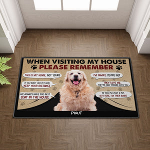 Personalized Pet Doormat, When Visiting My House Please Remember,  Puppy and Kitty DoorMats