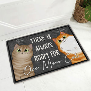 There Is Always Room For One More Cat  - Custom Pets And Names - Personalized Doormat - Pet Lover Gift