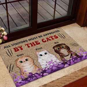 Personalized Cute Kittens Doormat, All Visitors Must Be Approved By The Cats, Cat Lovers Gift