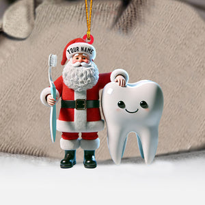 Santa Dentist Christmas Home Decor Christmas Ornament, Personalized Ornament