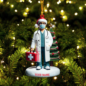 Healthcare Staff Christmas Ornament, Personalized Ornament