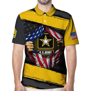 United States Army - American Soldiers EST 1775 - Customized U.S. Veteran Polo Shirt, Gift For Veterans