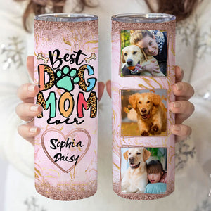 Custom Photo Dog Mom, Pet Skinny Tumbler, Gift For Dog Lover