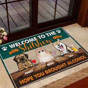 Personalized Pet Doormat, Welcome To The Shitshow,  Puppy and Kitty DoorMats