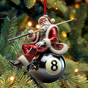 Billiard Christmas Ornament, Personalized Ornament