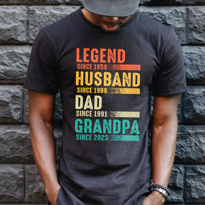 Personalized Legend Husband Dad T-Shirt - Father Gift - Gift For Dad