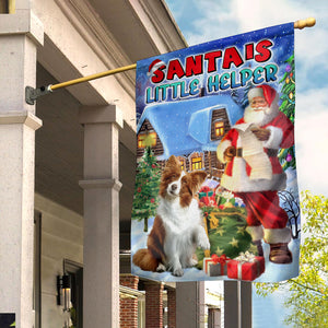 Santa's Little Helper - Custom Pet Photo Flag - Christmas Gift, Gift For Pet Lovers