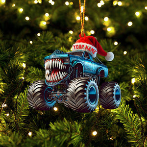 Monster Truck Home Decor Christmas Ornament, Personalized Ornament