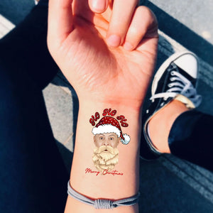 Santa, Custom Photo And Text Temporary Tattoo, Personalized Tattoo, Fake Tattoo