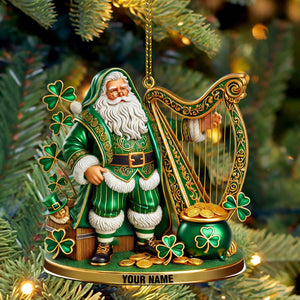 Harp Patrick Day Home Decor Christmas Ornament, Personalized Ornament