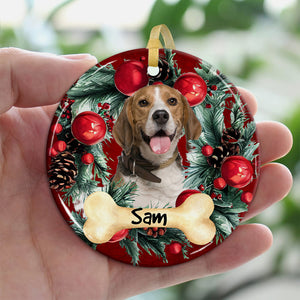 Xmas Pet Photo - Personalized Christmas Ceramic Ornament - Gift For Pet Lover