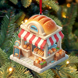 Bread Bakery Christmas Ornament, Personalized Ornament