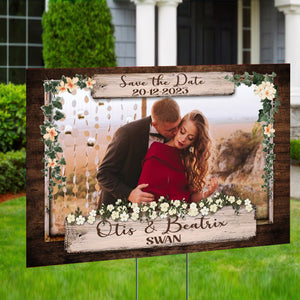 Personalized Save The Date Wedding Lawn Sign, Gift For Wedding Day