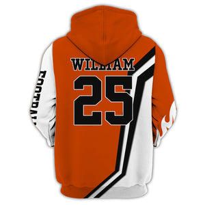 Personalized Hoodie American Football Mascot School Spirit - Custom Name And Photo - Personalized 3D Shirt