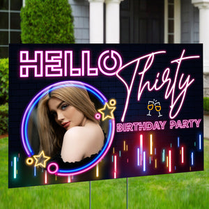 Personalized Birthday Lawn Sign, Hello Birthday Party , Gift For Birthday