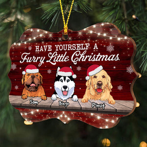 Have Yourself A Furry Little Christmas, Custom Dog And Name - Personalized Custom Shaped Wooden Ornament - Gift For Pet Lover, Christmas Gift