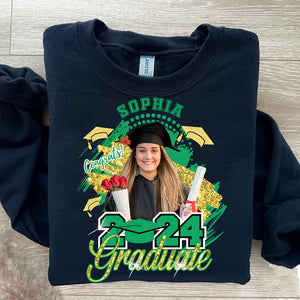 Graduate 2024, Custom Photo And Name Graduation - Gift For Graduation - Personalized Sweatshirt