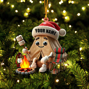 Christmas Camping Ornament, Personalized Ornament