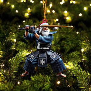 Samurai Home Decor Christmas Ornament, Personalized Ornament