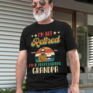 Personalized Retired Grandpa & Baby Shirt, Gift For Grandpa & Grandkid