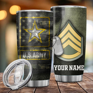 United States Army - Personalized Veteran Tumbler, Gift For Veteran