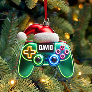 Christmas Gamer Ornament, Personalized Ornament