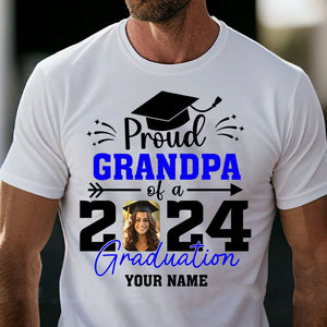 Proud Of A 2024 Graduation Custom Photo And Text - Gift For Graduation - Personalized T-Shirt